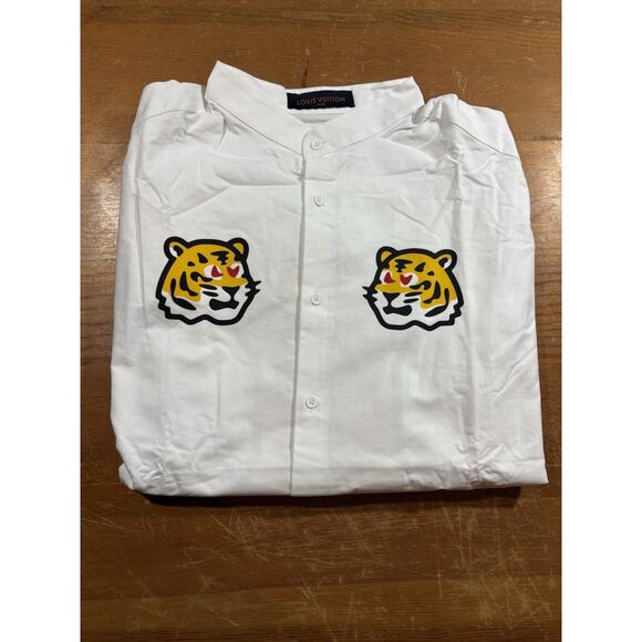 Louis Vuitton x Nigo Printed Tigers Mandarin Collar Shirt Size Large - Picture 6 of 6